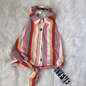 Striped halter top